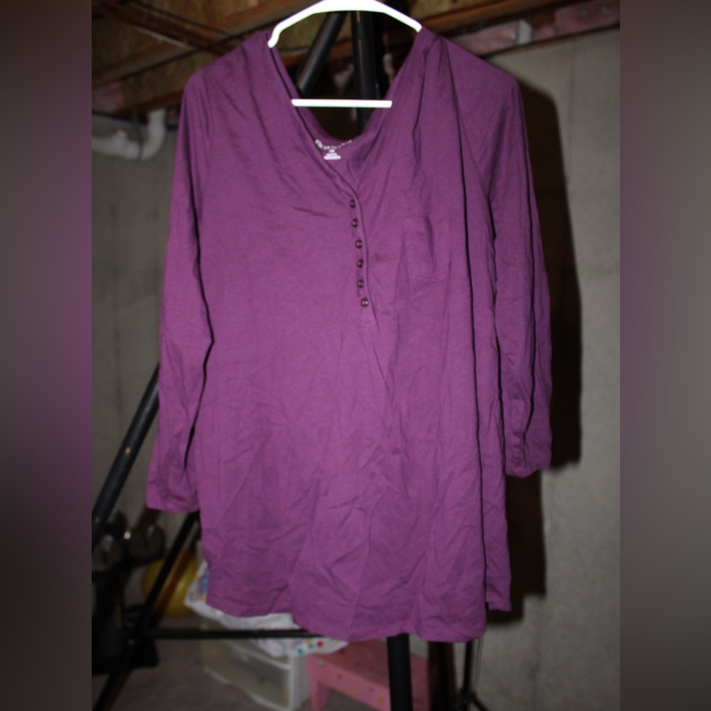 Roaman's Deep Purple Long Sleeve Top